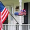 4th of July Hanging Sign Independence Day Decoration American Flag Truck Decor Door Sign Wooden Hanging Truck Sign Plaque Decor for Room Front Door Porch, 11.8 x 4.8 Inch